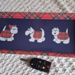 Small Tray with three Westies