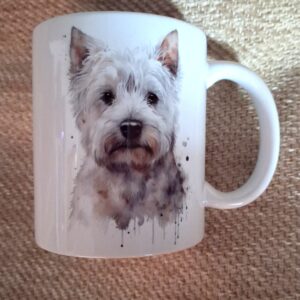 Chine Mug with Westie Head