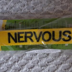 Dog lead marked 'Nervous'
